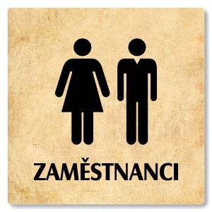 WC zaměstnanci, 118x118mm, pergamen, Nevada